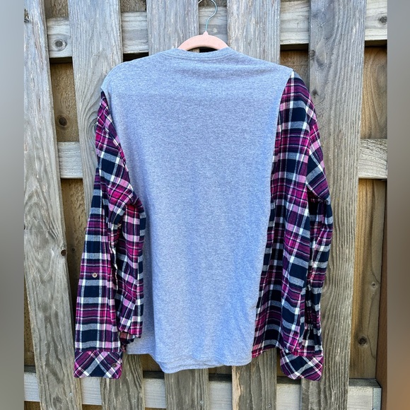 Sold Upcycle - Graphic Flannel - Grateful Dead Graphic - Rainbow - Band Tee - Picture 13 of 17